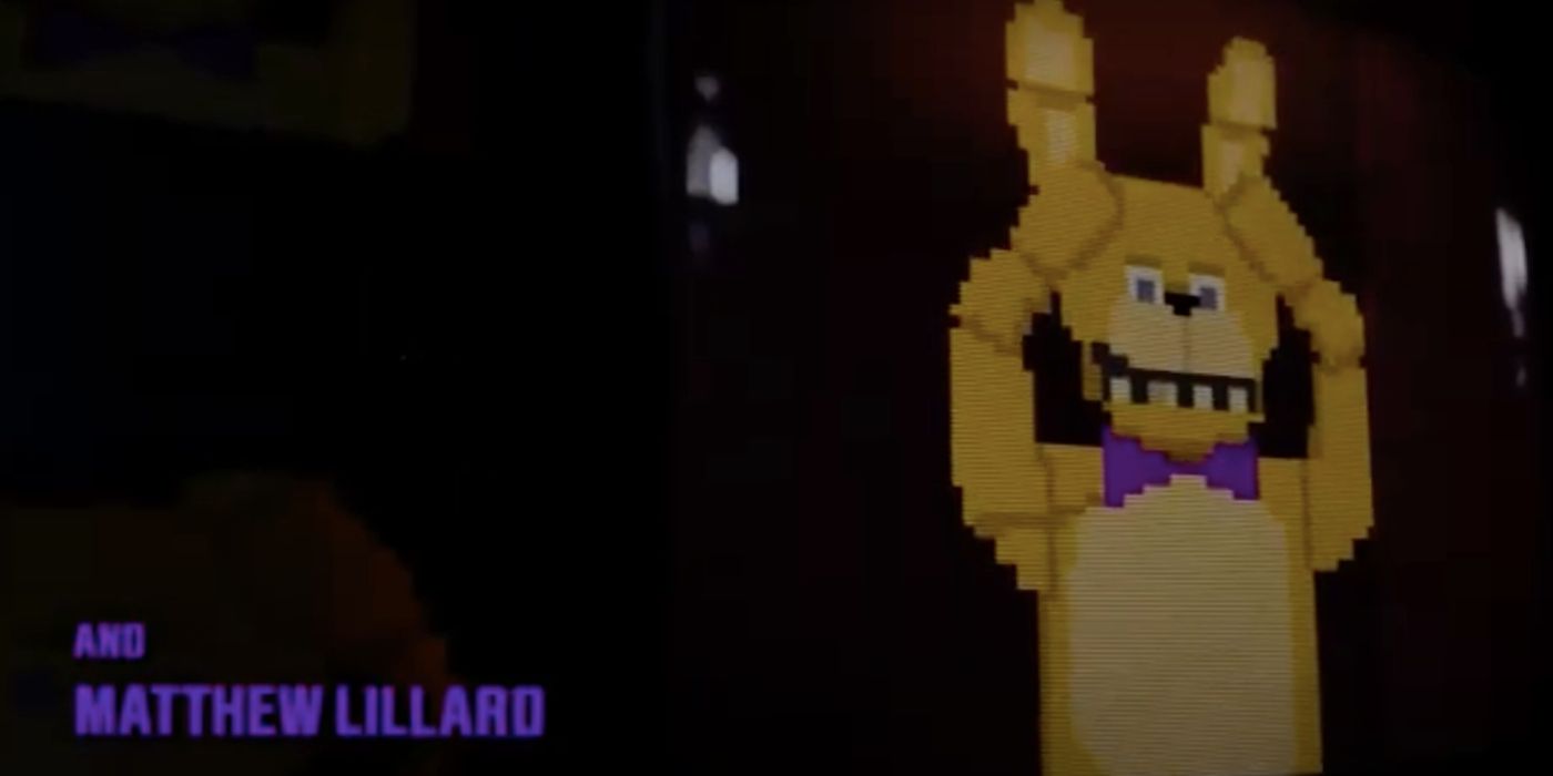 Five Nights at Freddy's pixel credits with Matthew Lillard's name