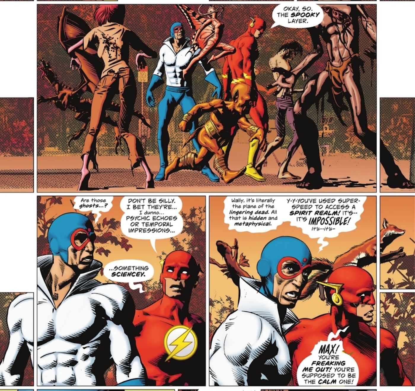 Flash #3, Wally West and Max Mercury enter a spiritual realm