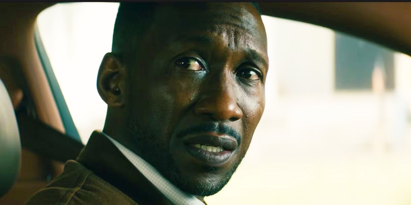 Mahershala Ali as G.H. looks worried in Leave the World Behind.
