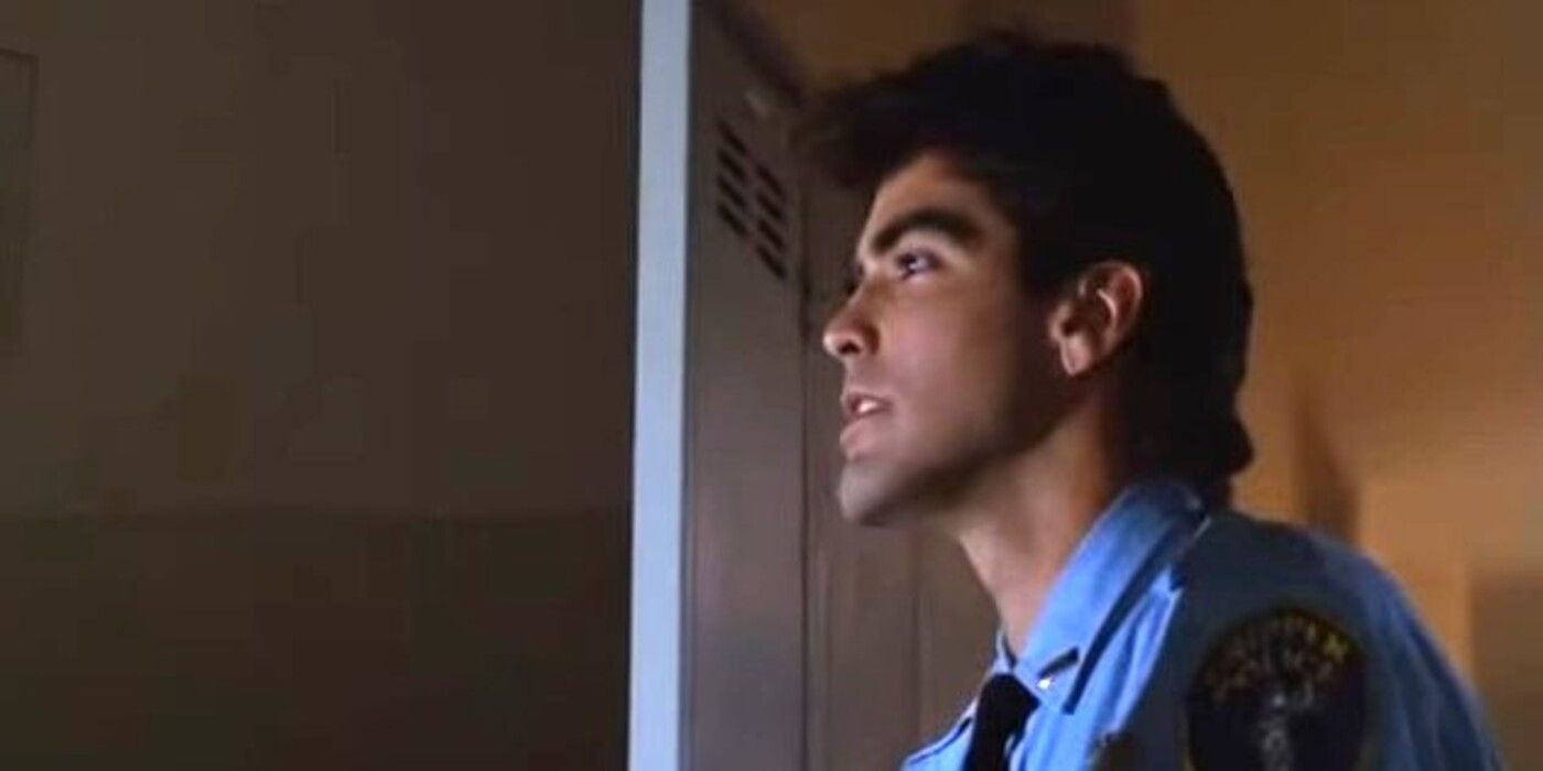 George Clooney shortly before getting killed in 'Return to Horror High (1987)