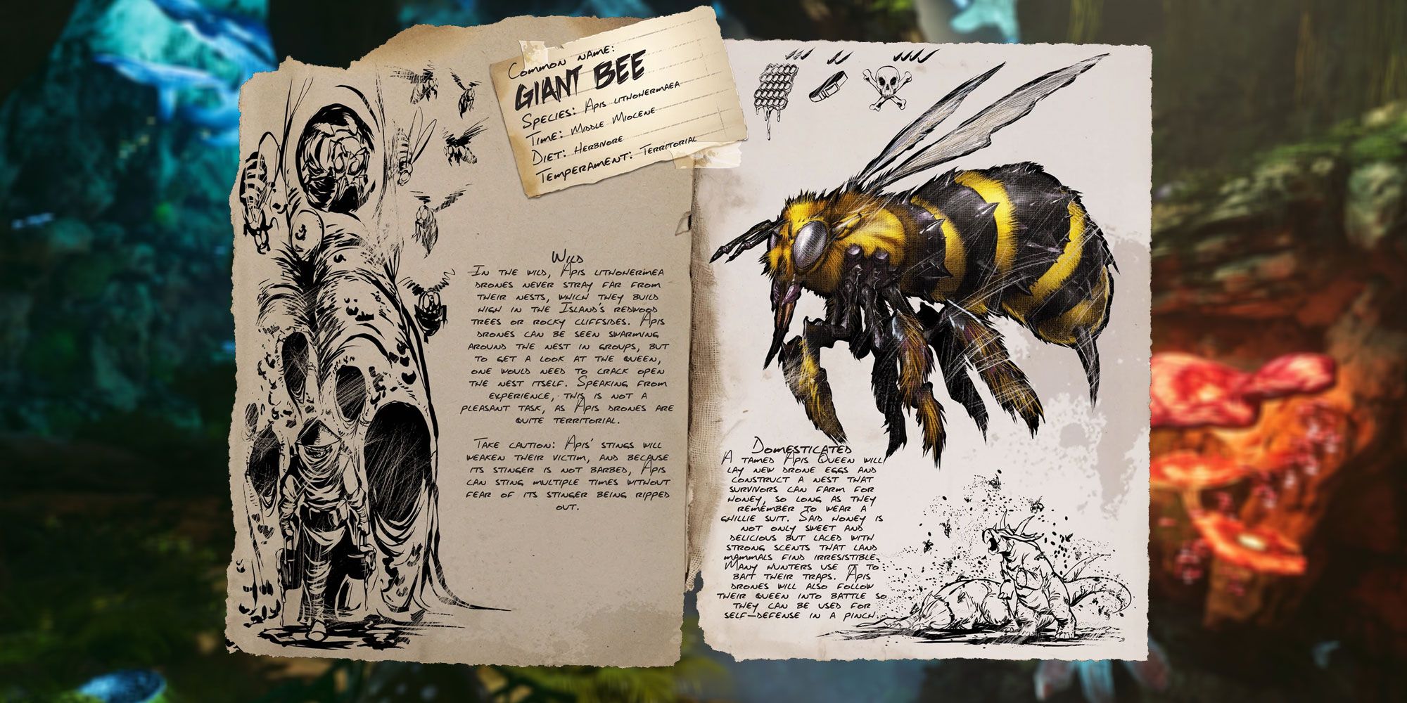 Giant Bee encyclopedia entry in Ark Survival Ascended.