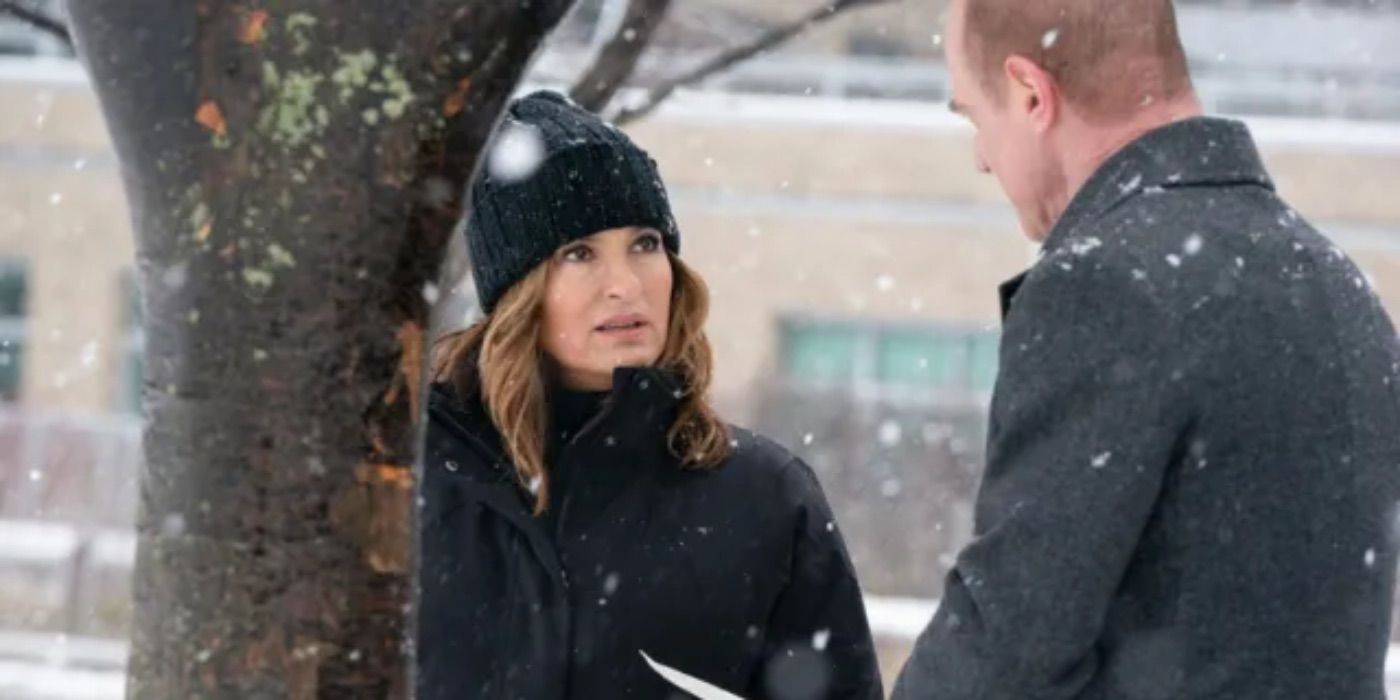 Benson and Stabler in the snow in Law and Order: Organized Crimes