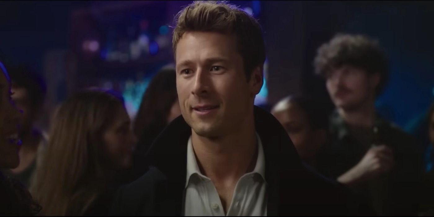 Glen Powell as Ben in a crowd of people in the Anyone But You