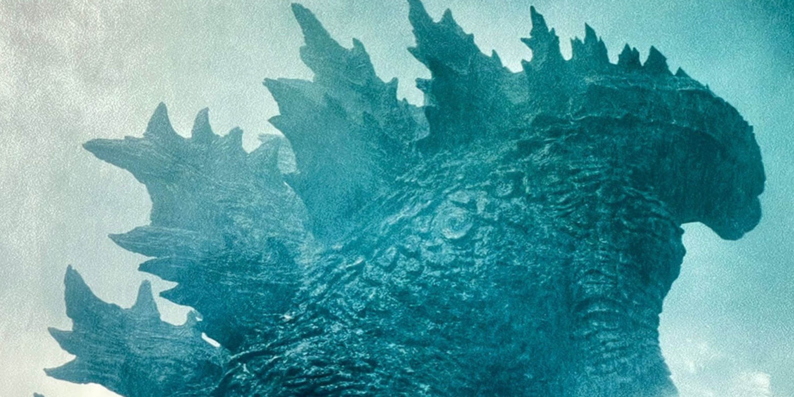 Godzilla in the blue light of “Godzilla: King of the Monsters”