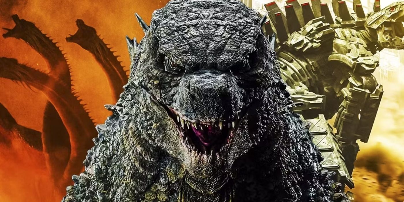 Godzilla, King Ghidorah, and Mechagodzilla.
