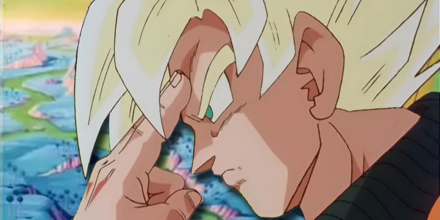Goku prepares to use instant transmission