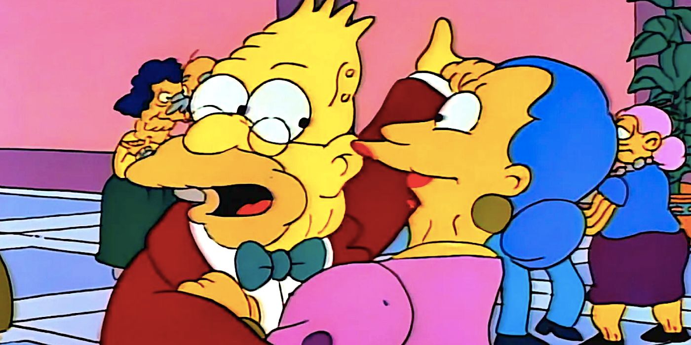 Grandpa dancing with Beatrice in The Simpsons Season 2