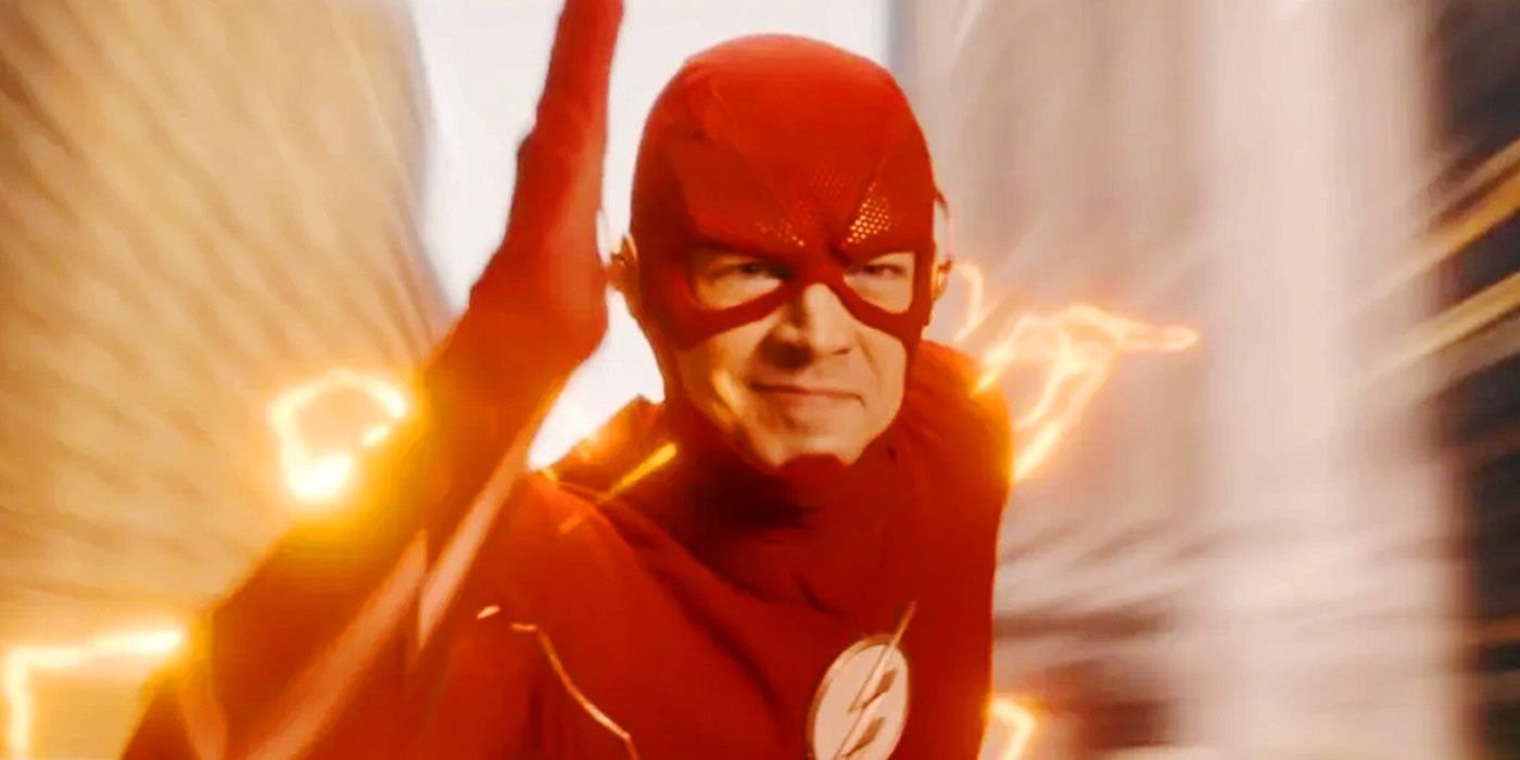 Grant Gustin's Barry Allen speeds off in The Flash's finale