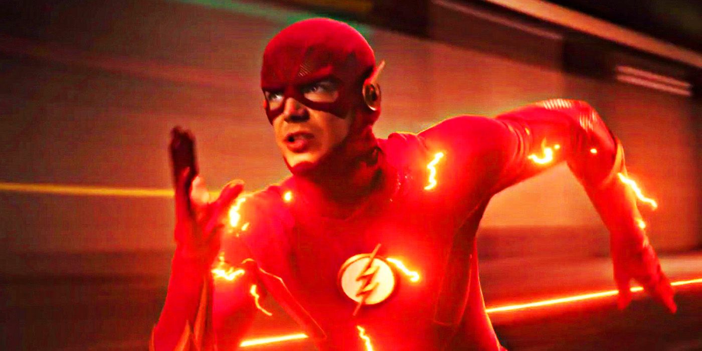 Grant Gustin's Flash running on The CW