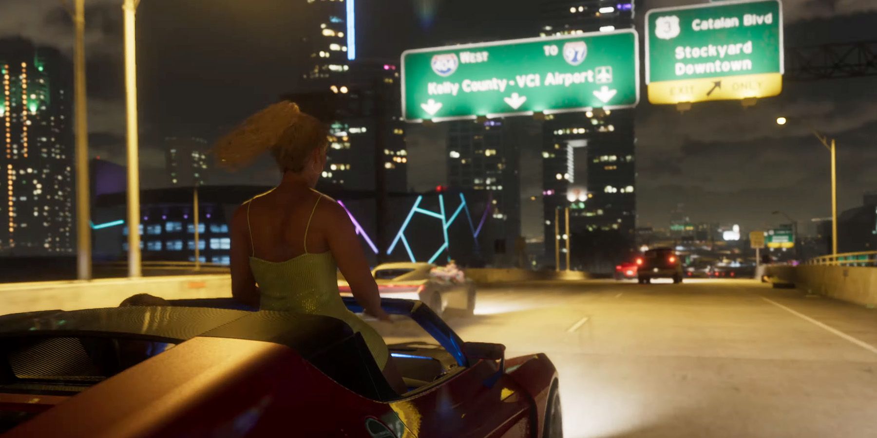 A road sign indicating the existence of a Catalan Boulevard in GTA 6.