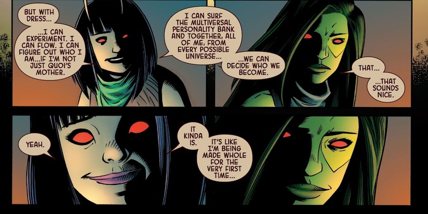 Guardians of the Galaxy's Mantis confirms to Gamora that Dress is from the multiverse