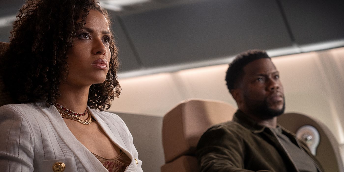 Gugu Mbatha-Raw and Kevin Hart in Lift