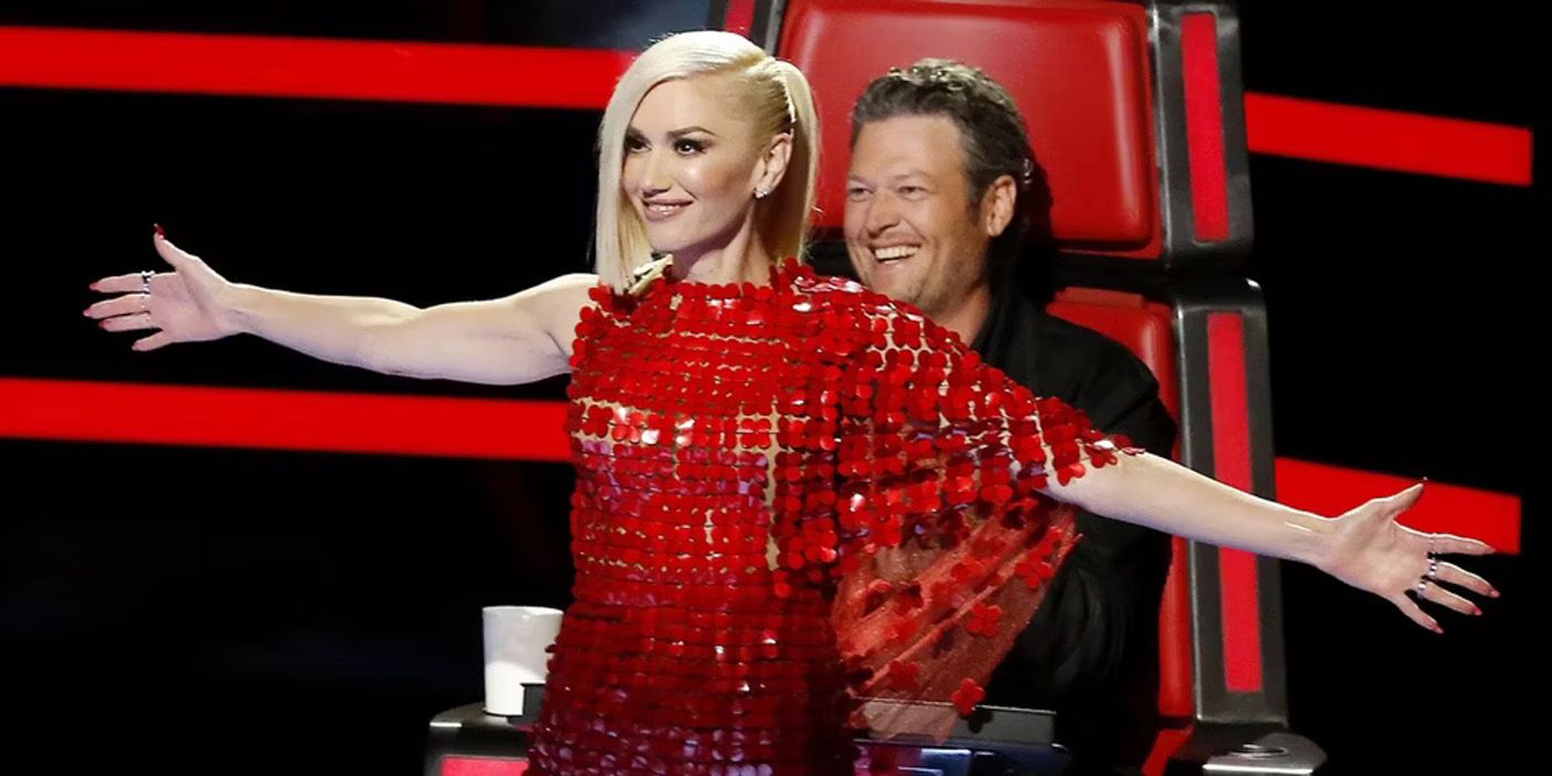 Gwen Stefani and Blake Shelton on The Voice