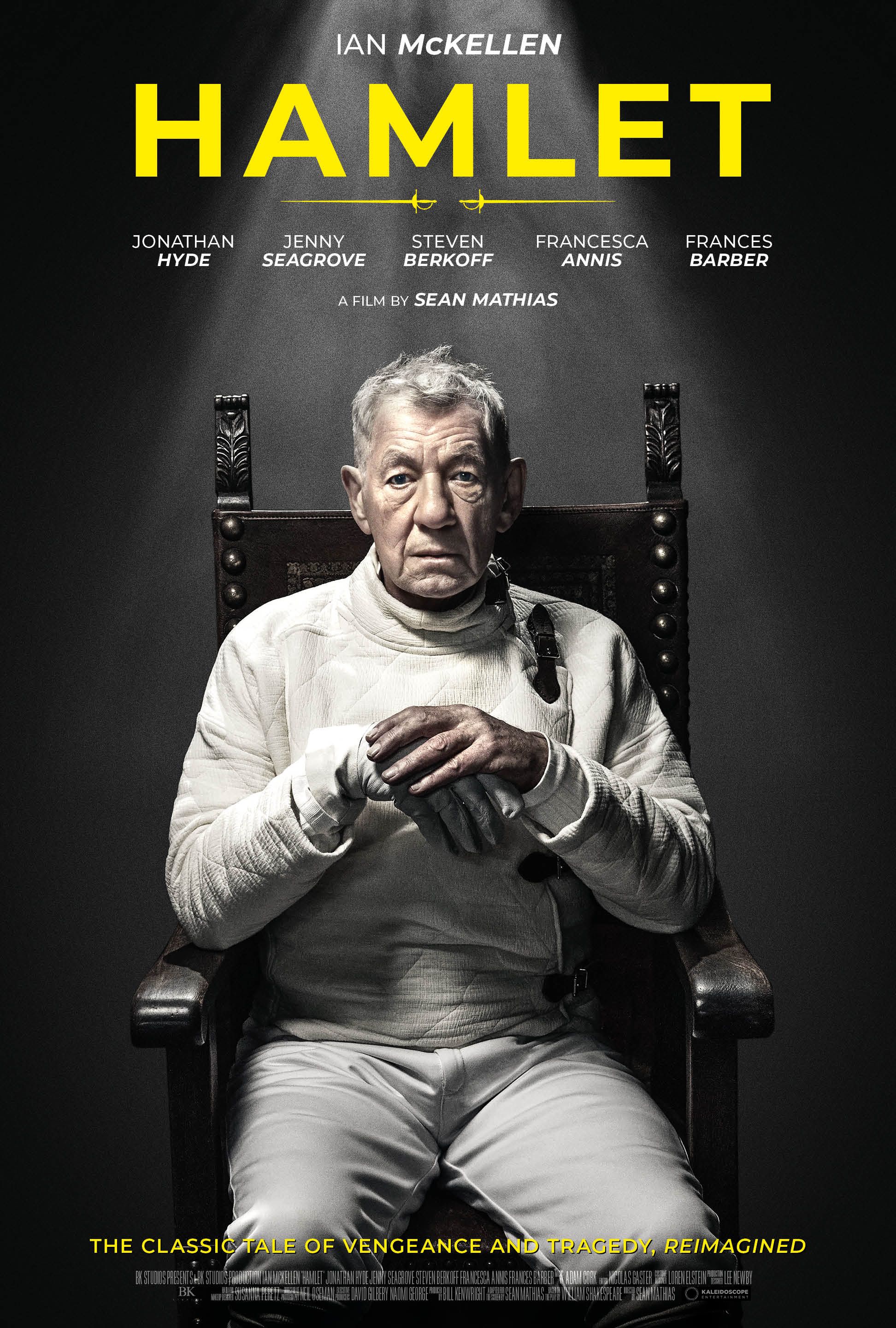 Hamlet 2024 ScreenRant   Hamlet 2024 Movie Poster Showing Ian Mckellan Sitting In A Chair 