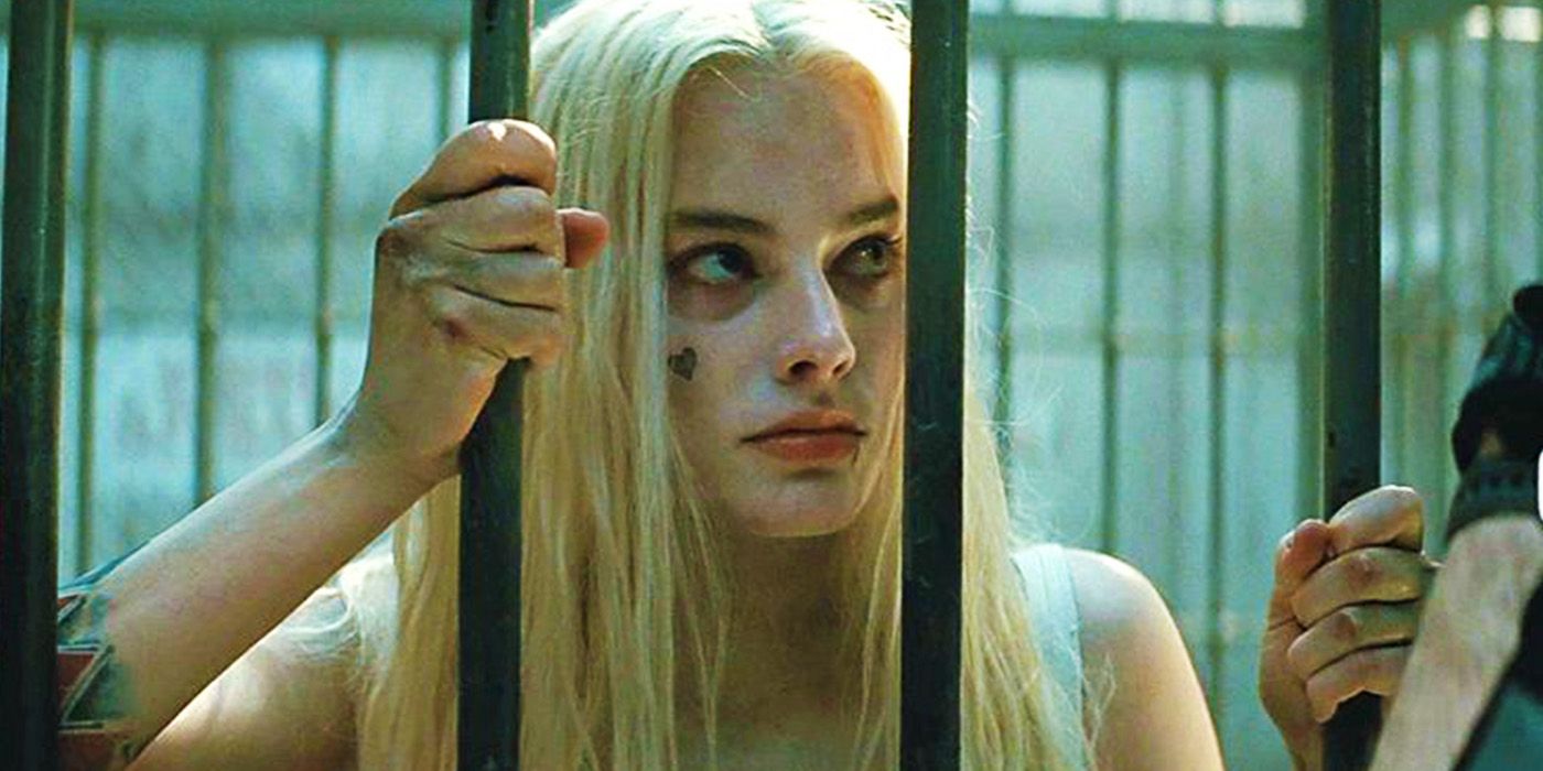 Harley Quinn in prison at the start of Suicide Squad