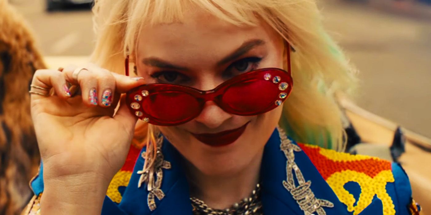 Harley Quinn with new hair and sunglasses in Birds of Prey