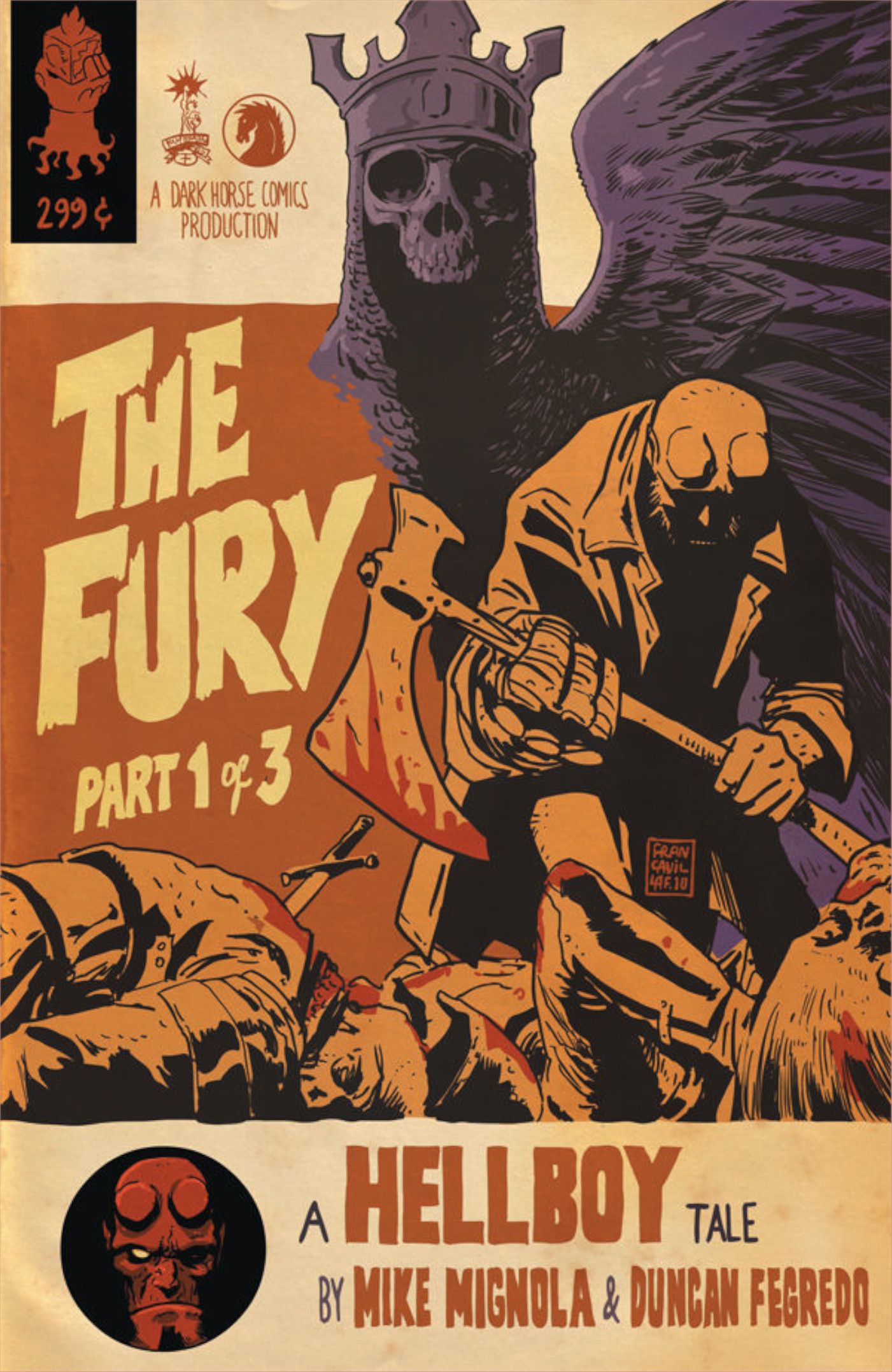 Hellboy The Fury #1 Variant Cover by Francesco Francavilla