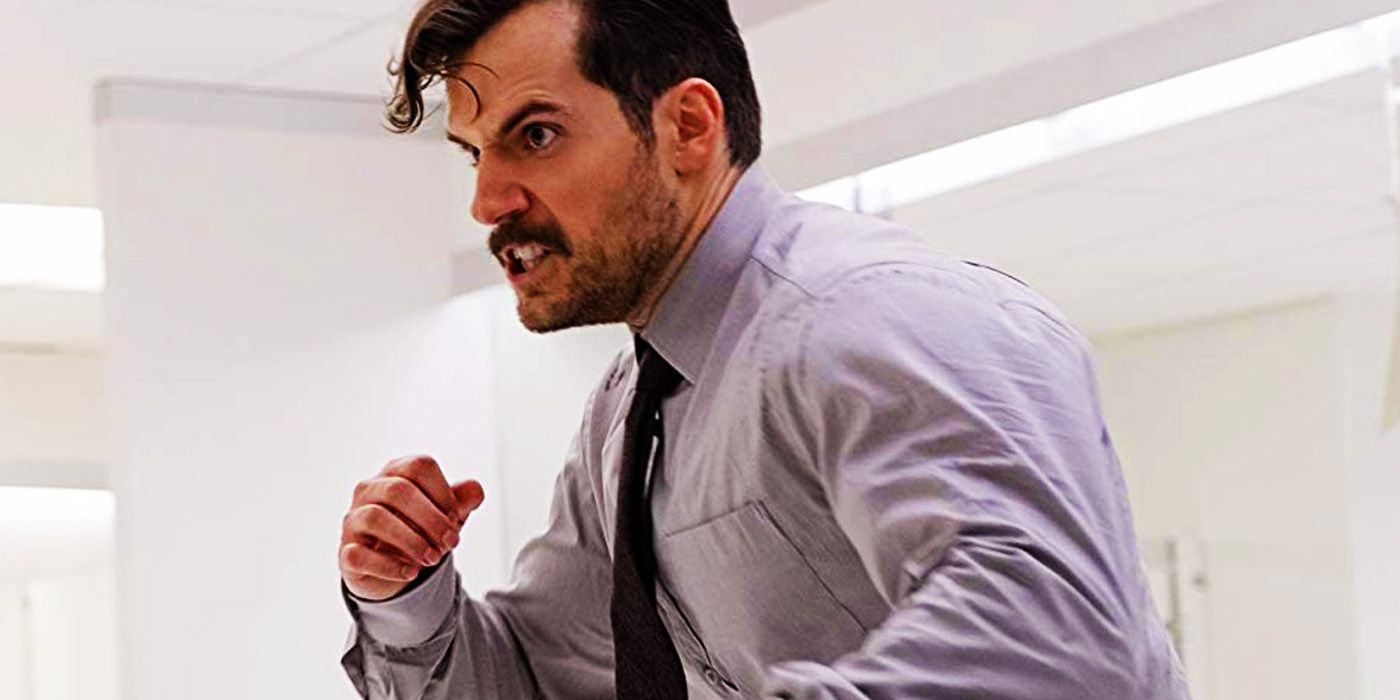 Henry Cavill as August Walker fighting in a bathroom in Mission Impossible Fallout