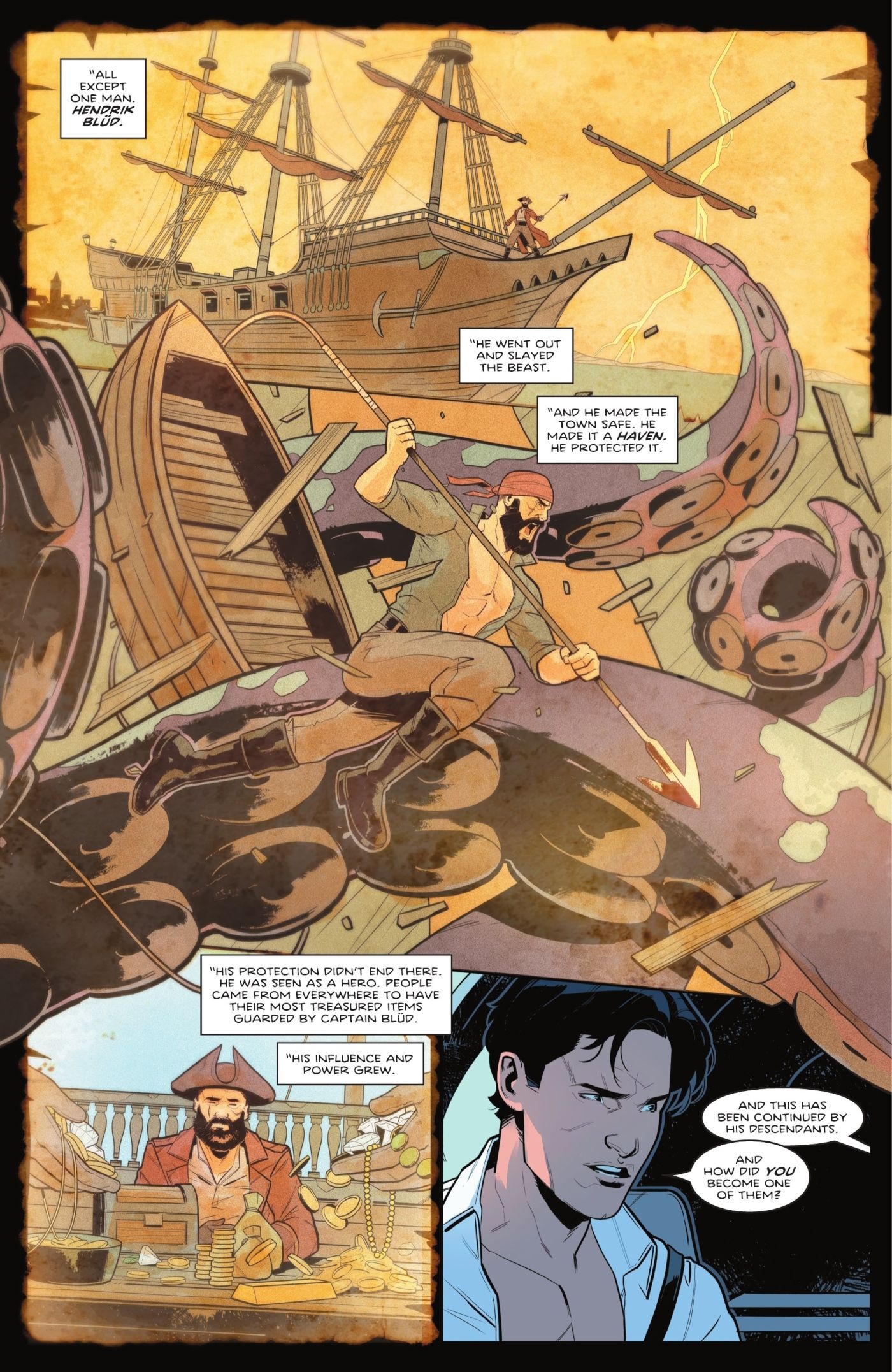 Nightwing #109, how Bea became Captain Blud, pirate hero