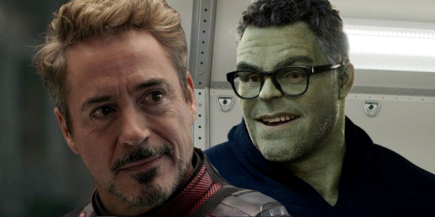 Tony Stark and Smart Hulk in Avengers: Endgame