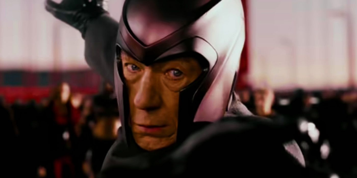 Ian McKellen's Magneto lifting the golden gate bridge in X-Men The Last Stand