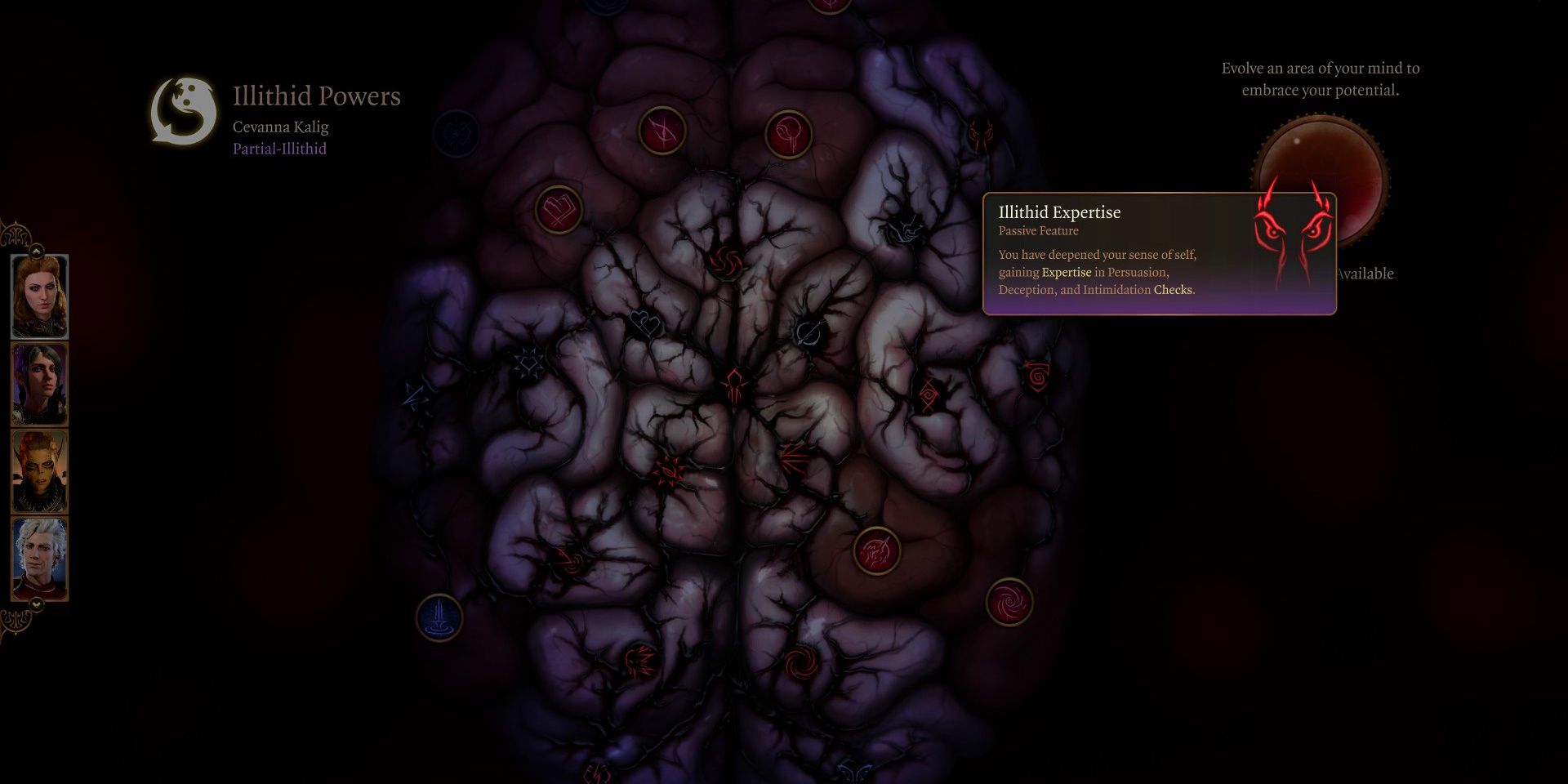 Illithid Expertise ability information text in Baldur&rsquo;s Gate 3