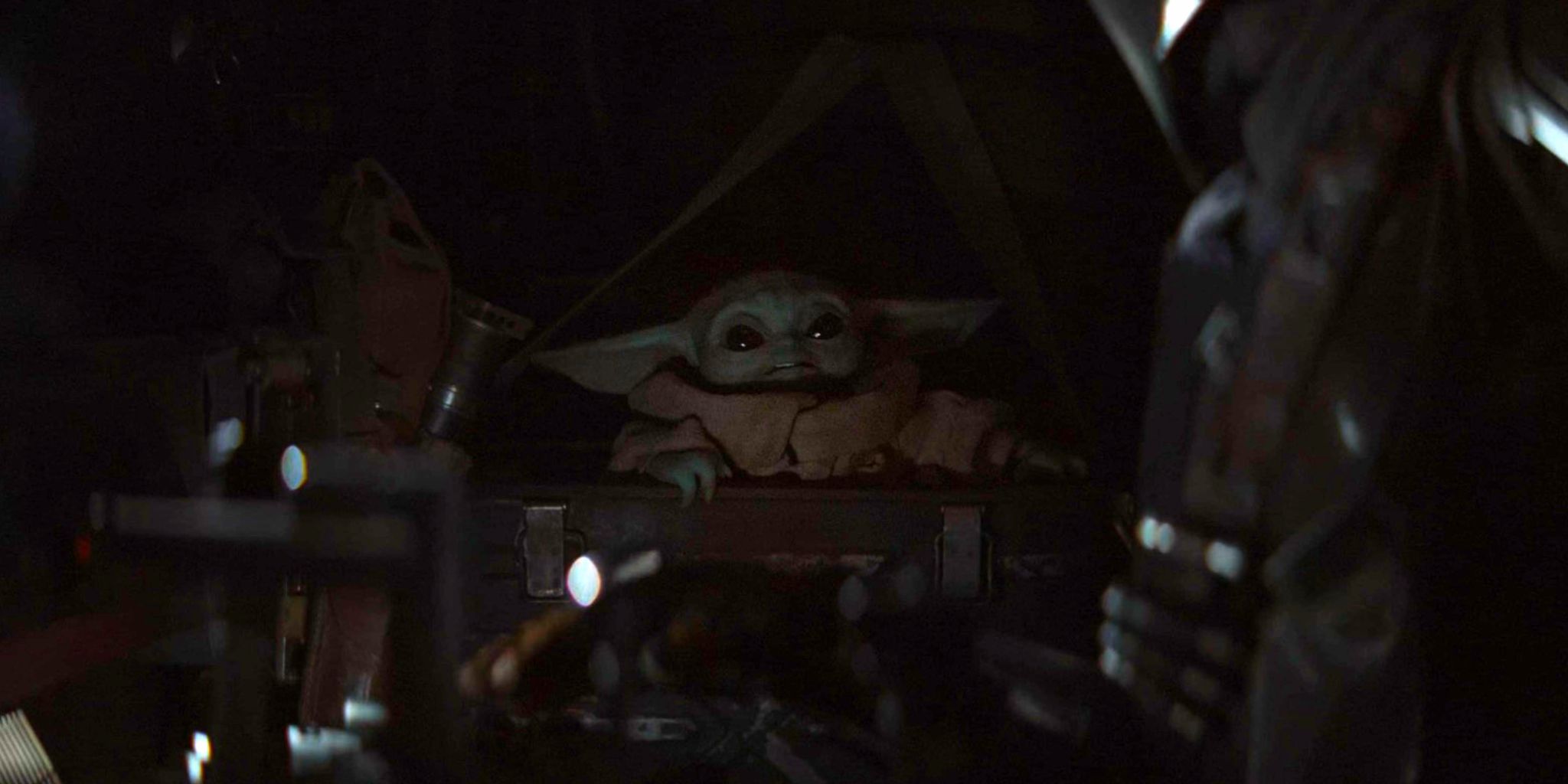 Grogu laughs in the Razor Crest in The Mandalorian season 1