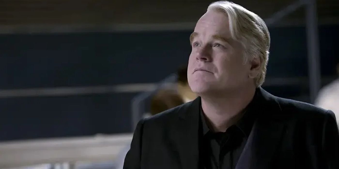 Plutarch Heavensbee is looking up in The Hunger Games. 