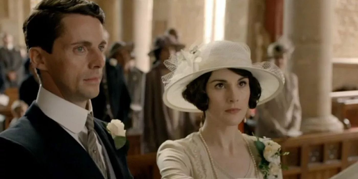 Lady Mary and Henry Talbot get married on Downton Abbey.