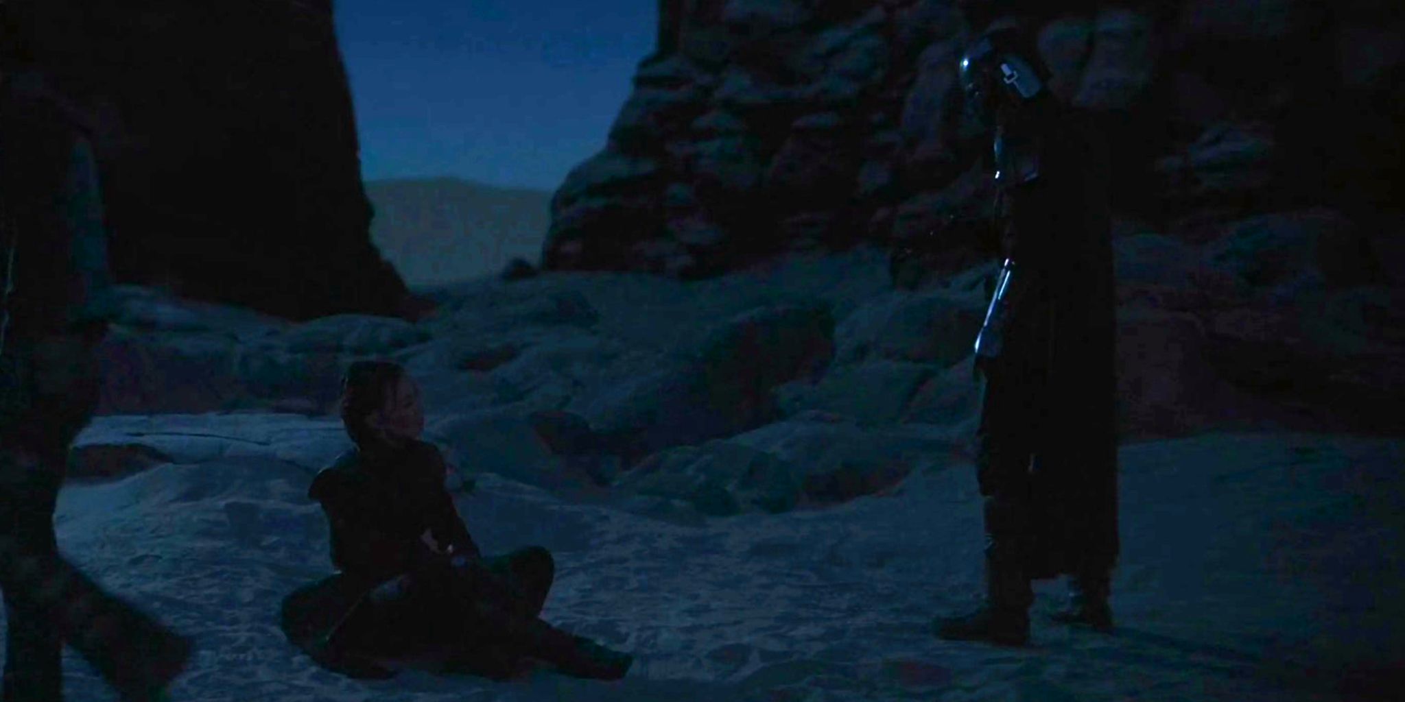 Din Djarin and Fennec Shand speak in The Mandalorian season 1