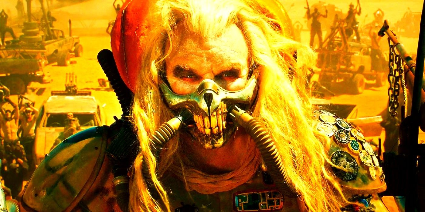 Hughs Keays-Bryne as Immortan Joe glares ahead in Mad Max: Fury Road.