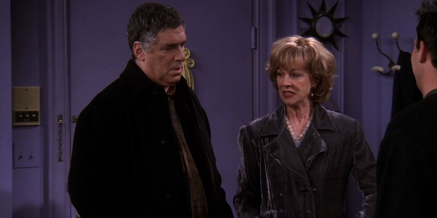 Jack and Judy looking disgusted in the apartment on Friends