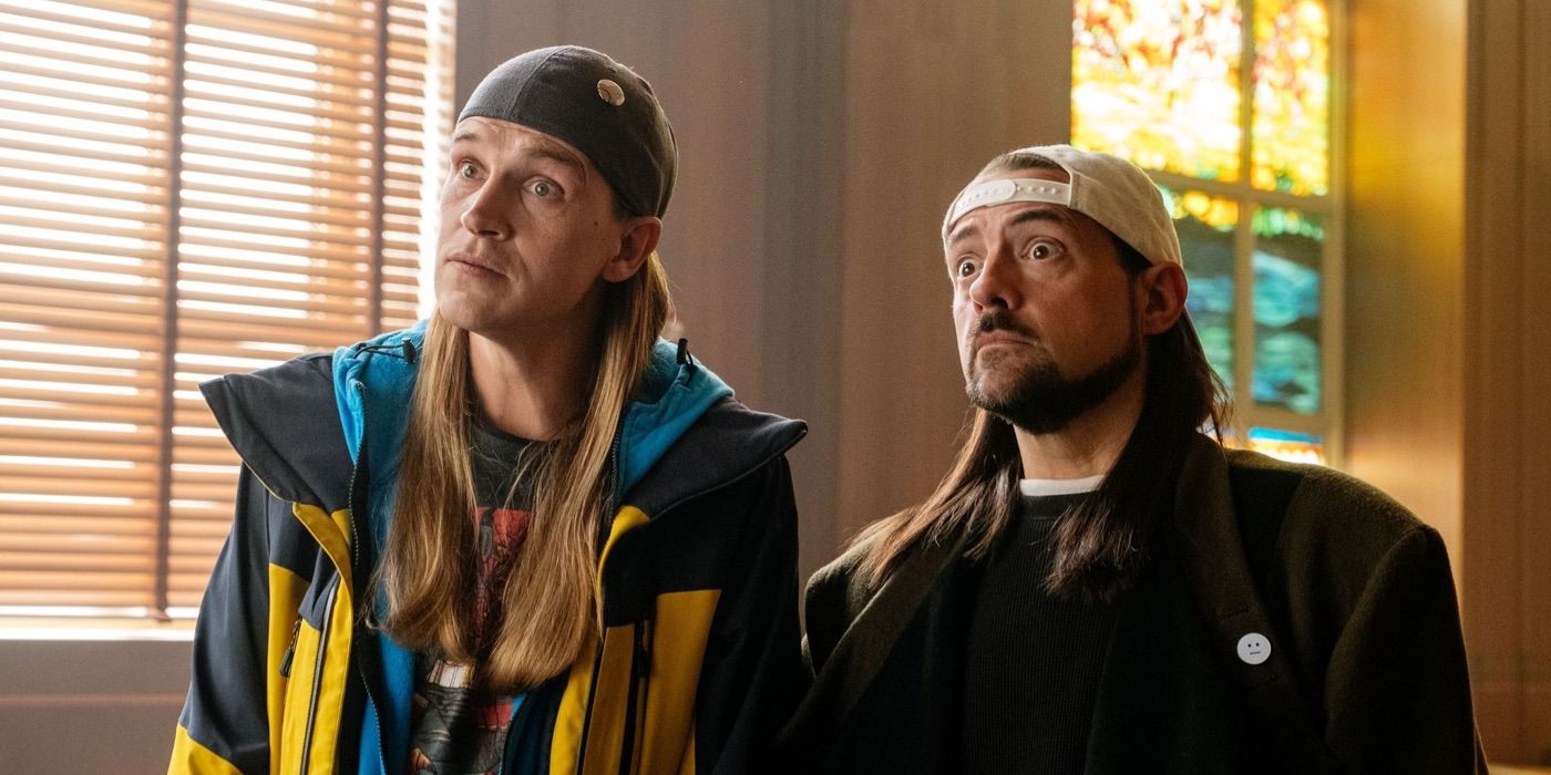 Jay and Silent Bob look shocked in the Jay and Silent Bob Reboot