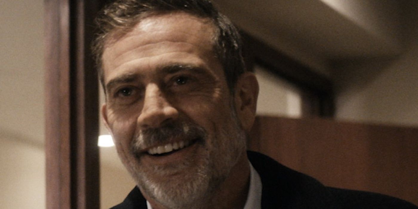 Jeffrey Dean Morgan's unnamed new character smiling at Butcher in The Boys season 4's trailer