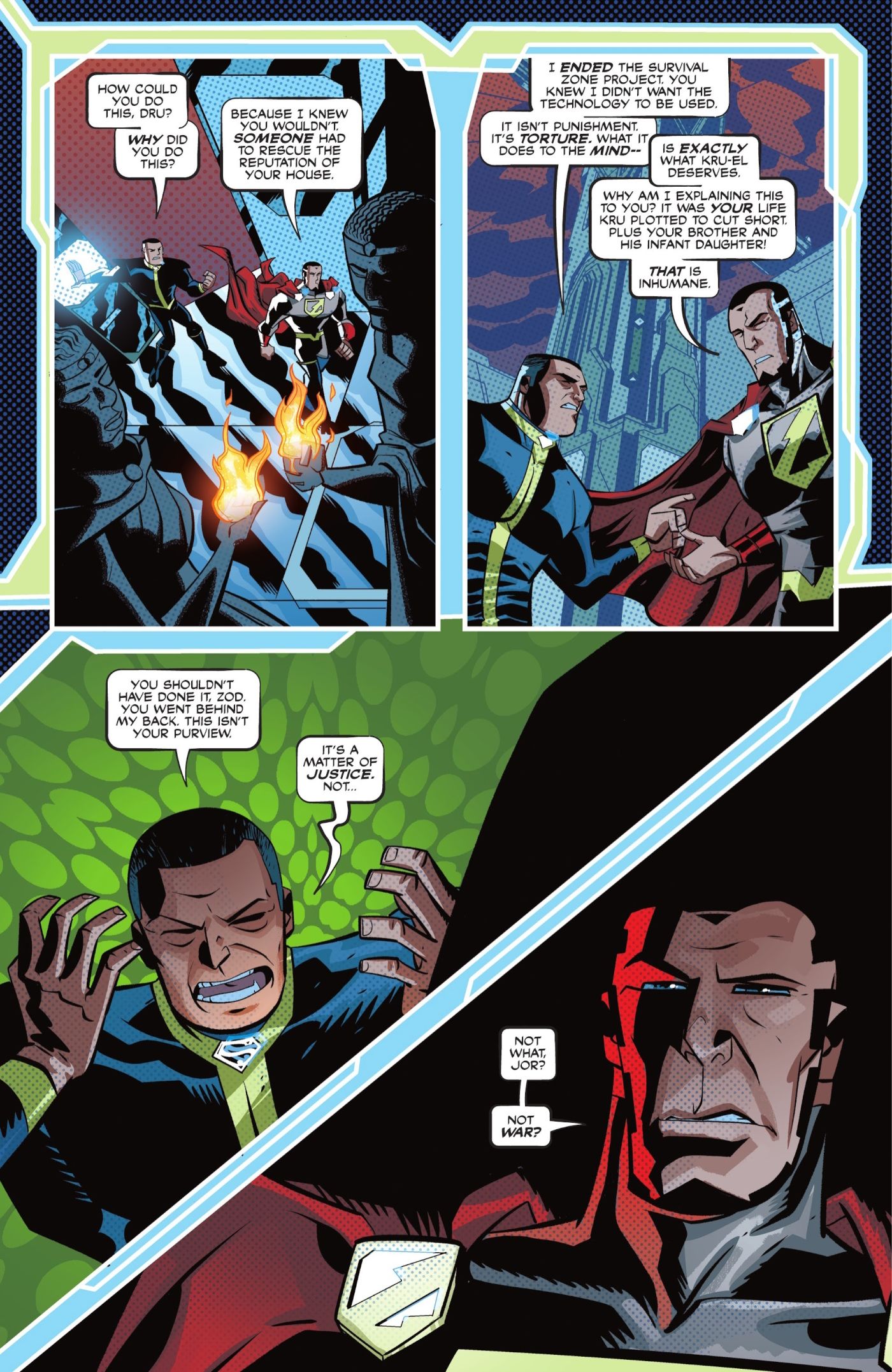 Jor-El Argues With General Zod Over The Phantom Zone