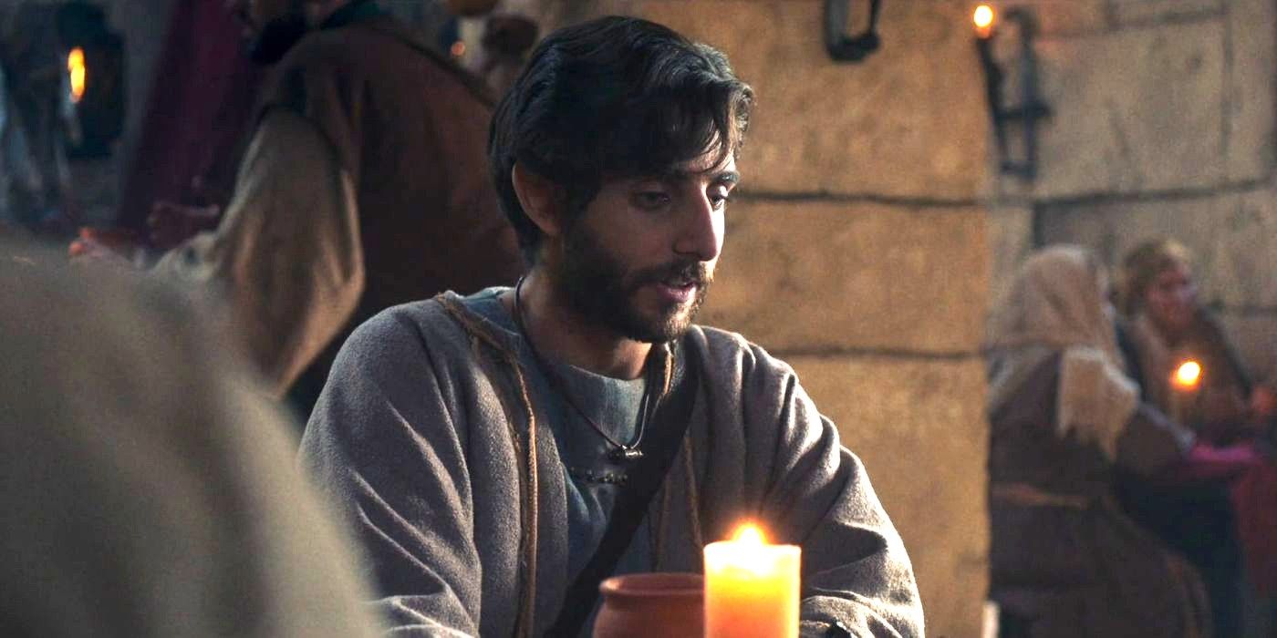 Judas (Luke Dimyan) sitting at a table in The Chosen 