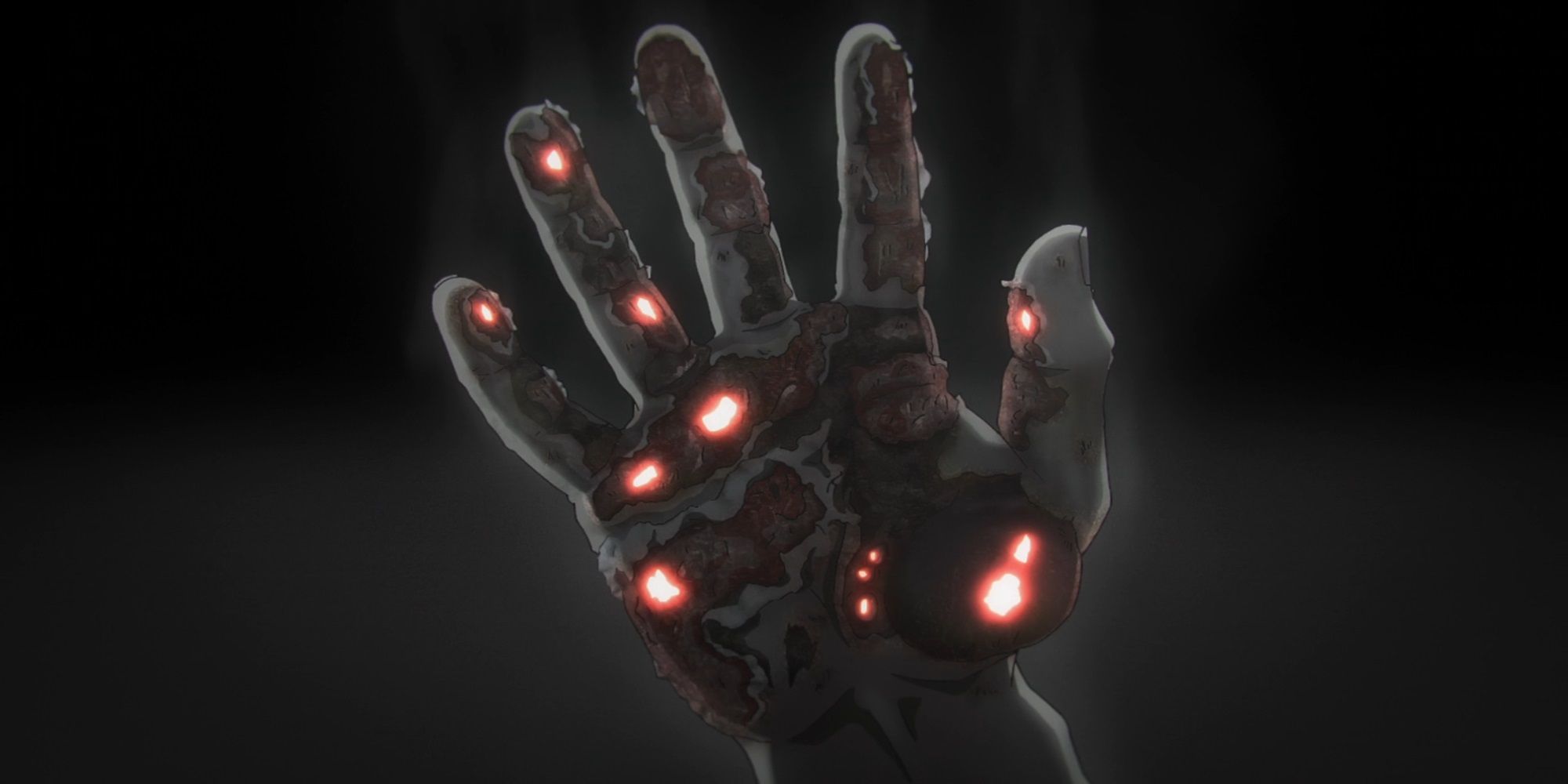 Todo&rsquo;s hand after coming into contact with Mahito
