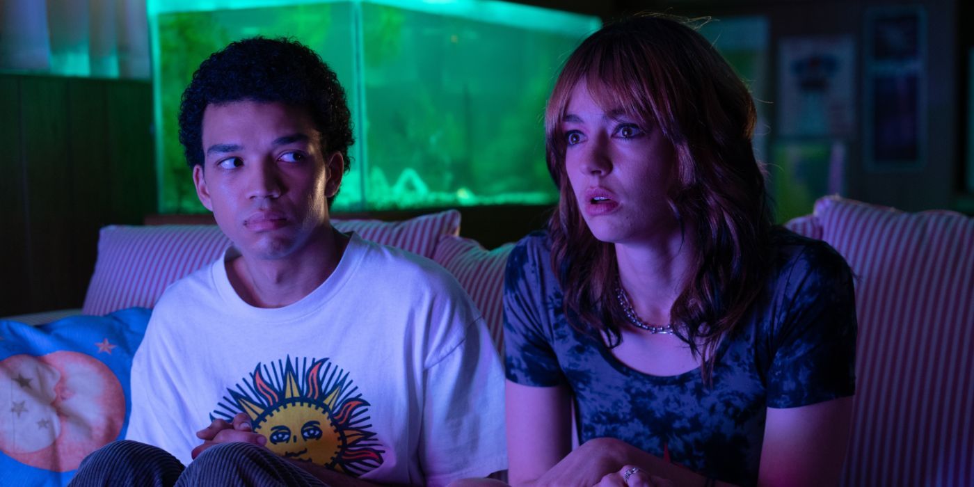 Justice Smith and Bridgette Lundy-Paine in I Saw The TV Glow