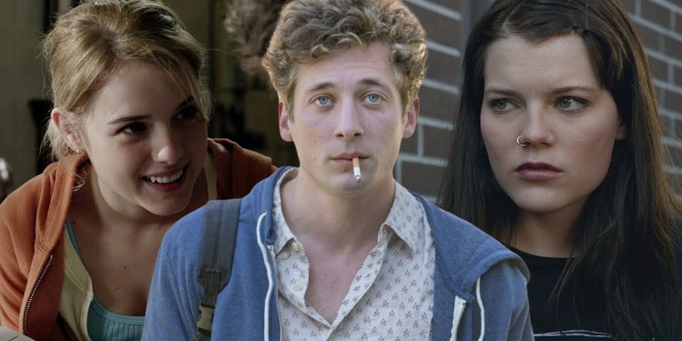 A collage of Karen, Lip, and Mandy from the US version of Shameless.