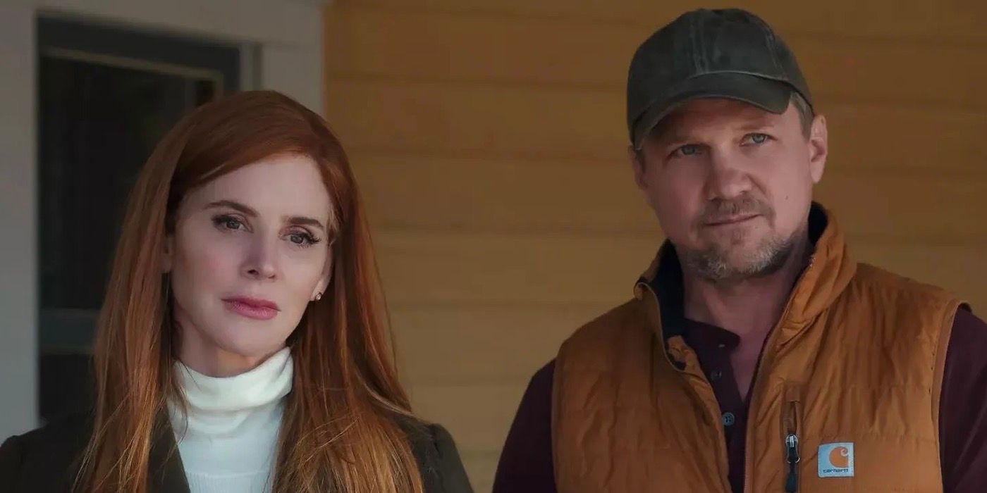 Katherine (Sarah Rafferty) and George (Marc Blucas) looking into the distance in My Life with the Walter Boys