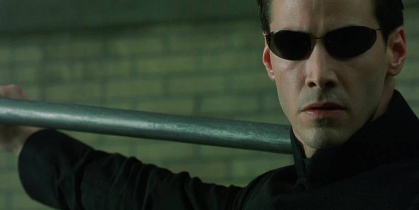 Keanu Reeves como neo na matriz recarregada