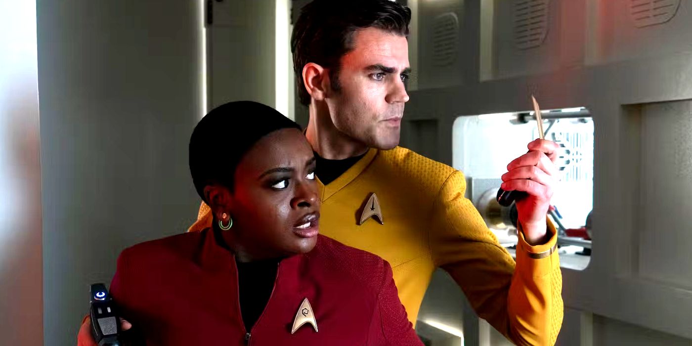 Kirk and Uhura in Strange New Worlds