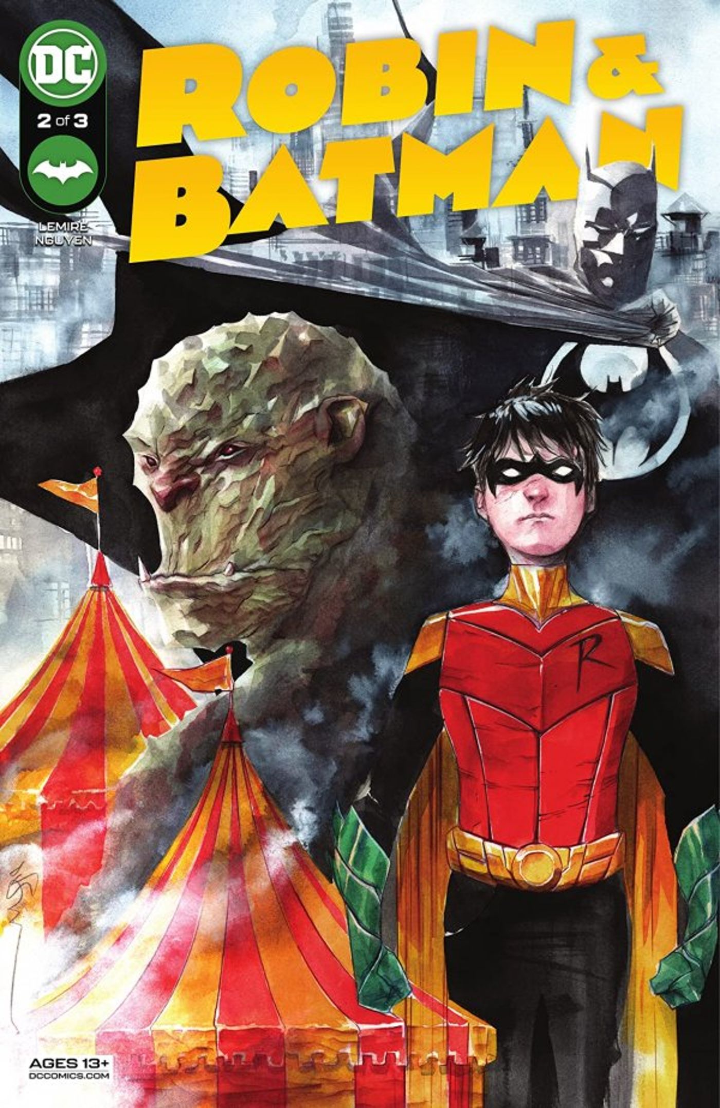 Dustin Nguyen main cover for Robin & Batman #2