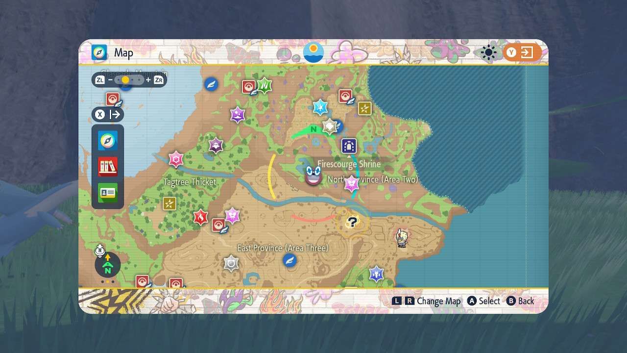 Localização de Latios no DLC Pokémon Scarlet e Violet Indigo Disk