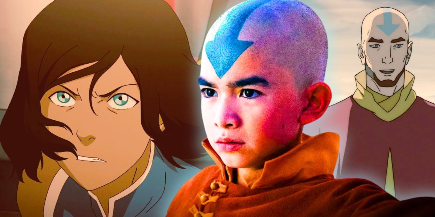 Legend of Korra background with Gordon Cormier as live-action Aang from Avatar The Last Airbender
