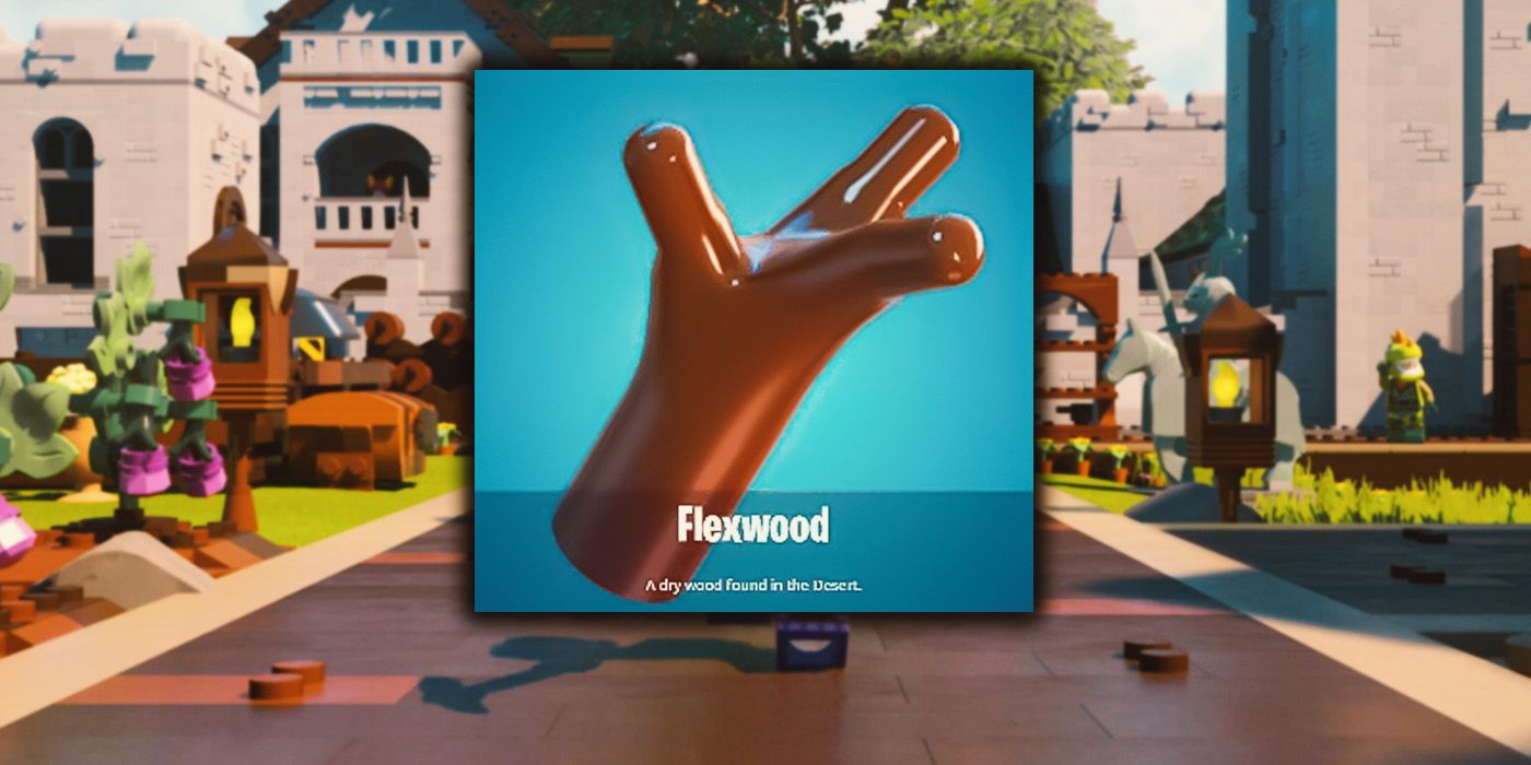 A render of Flexwood in a blue box with text reading 
