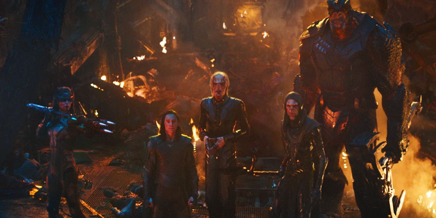 Loki and the Black Order in Avengers Endgame