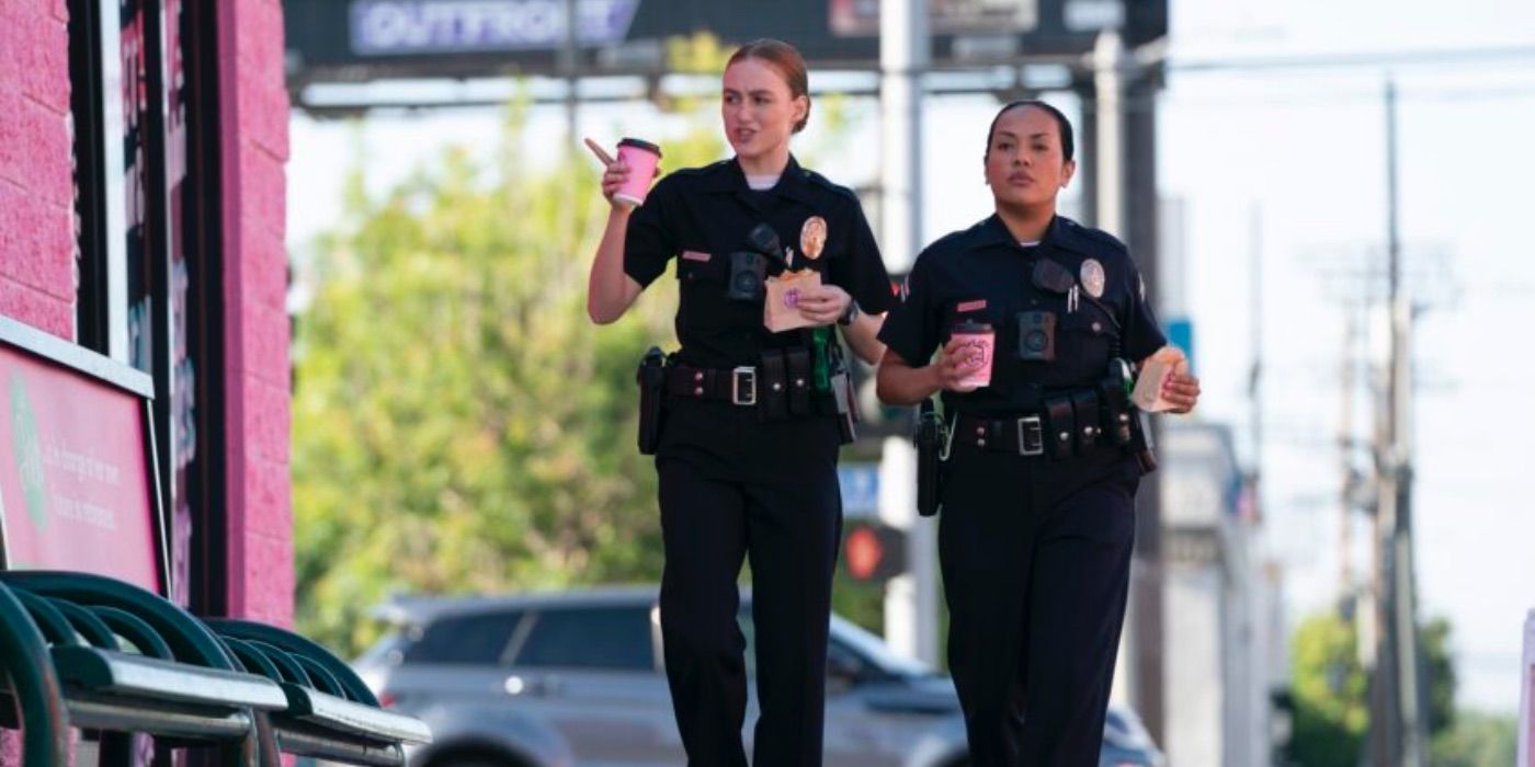 Maddie and Jade in police uniforms in Bosch: Legacy