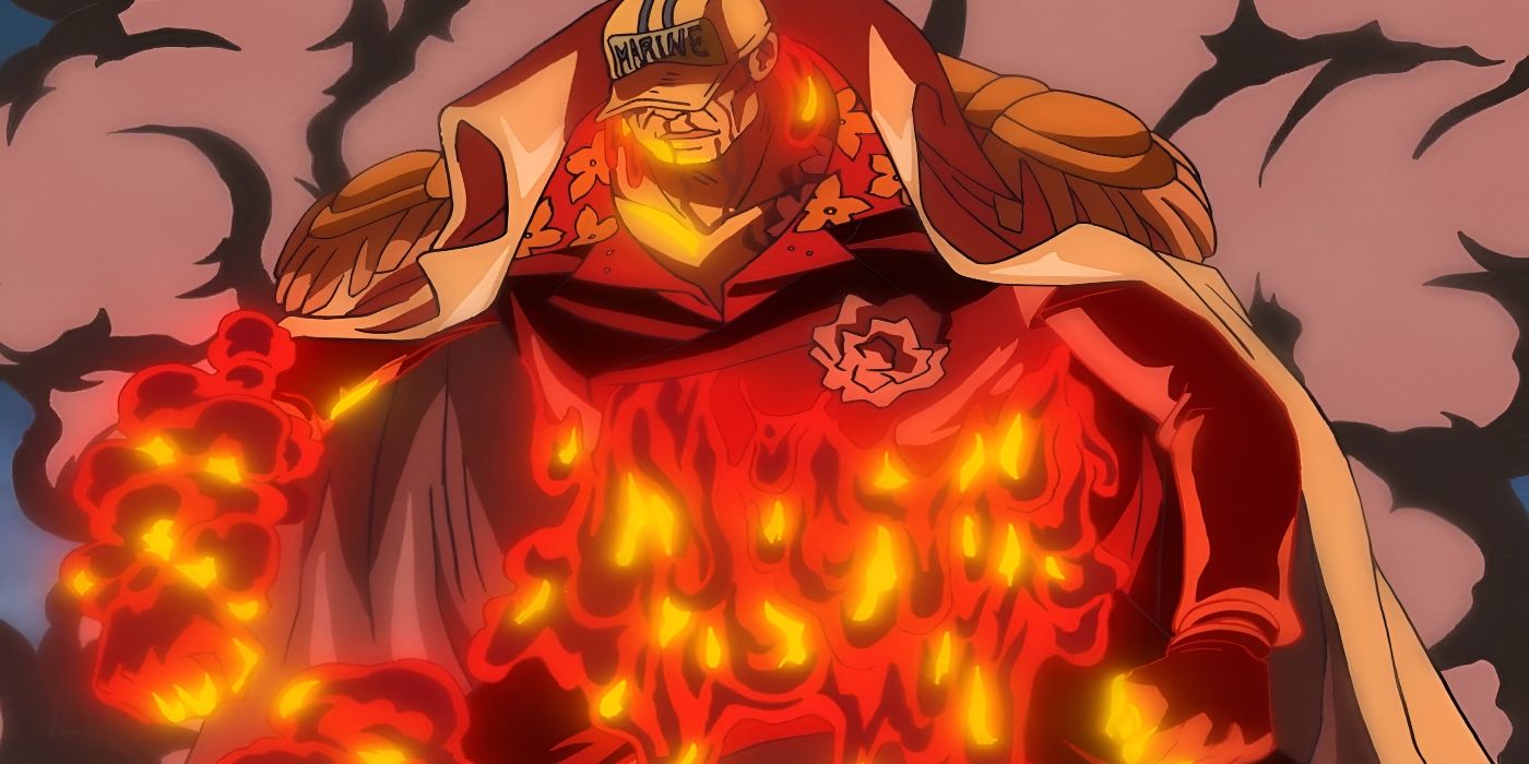 A man in uniform has boiling magma coming out of his body.