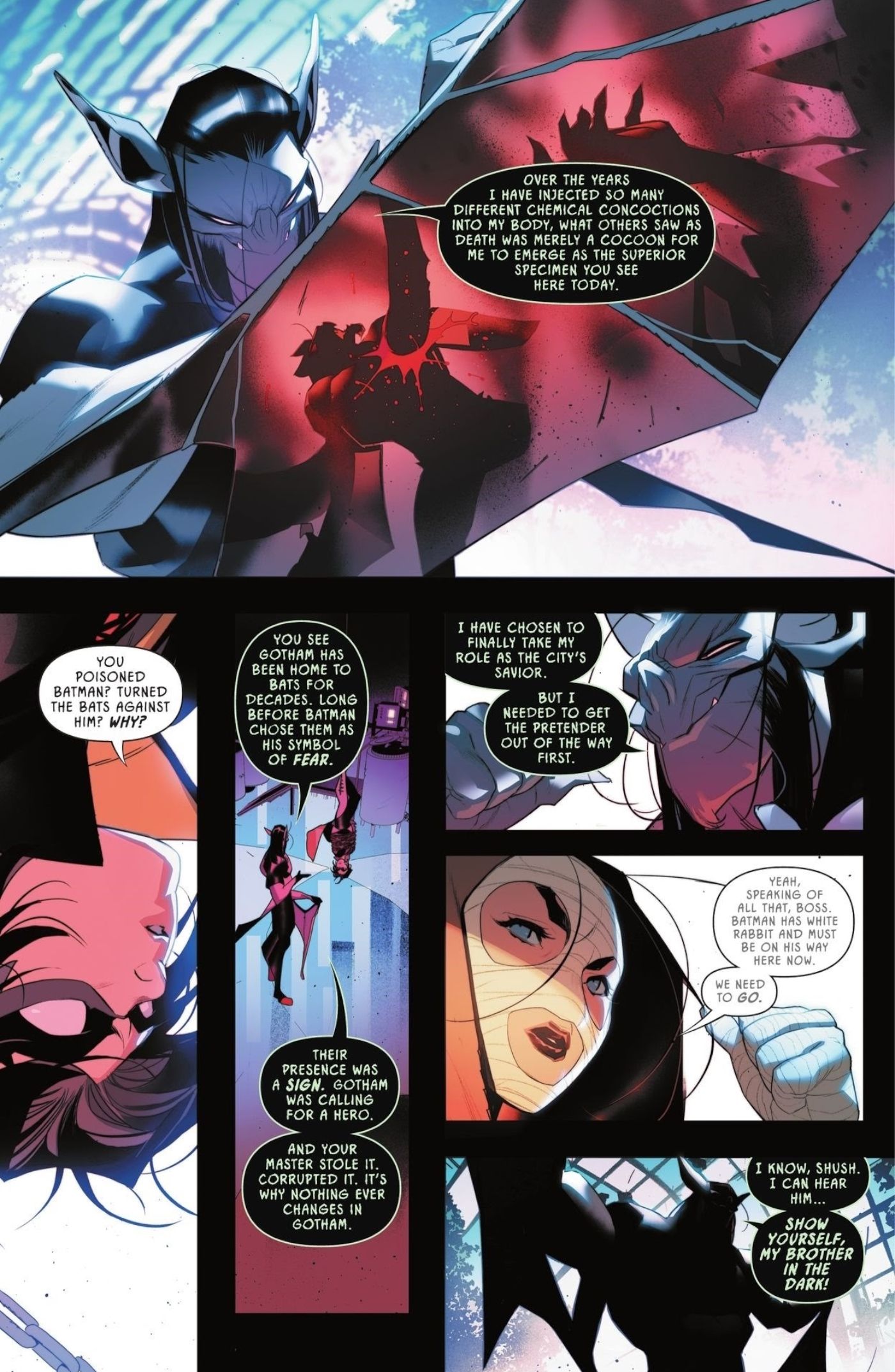 Man-Bat explains he can not be killed